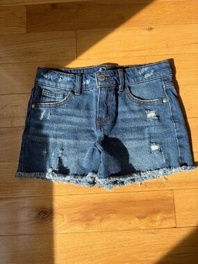 art class Distressed Denim Shorts - Dark Blue